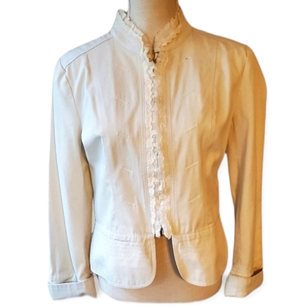 Romeo & Juliet Couture White Jean Jacket